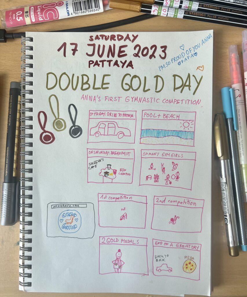 creative journal: double gold day